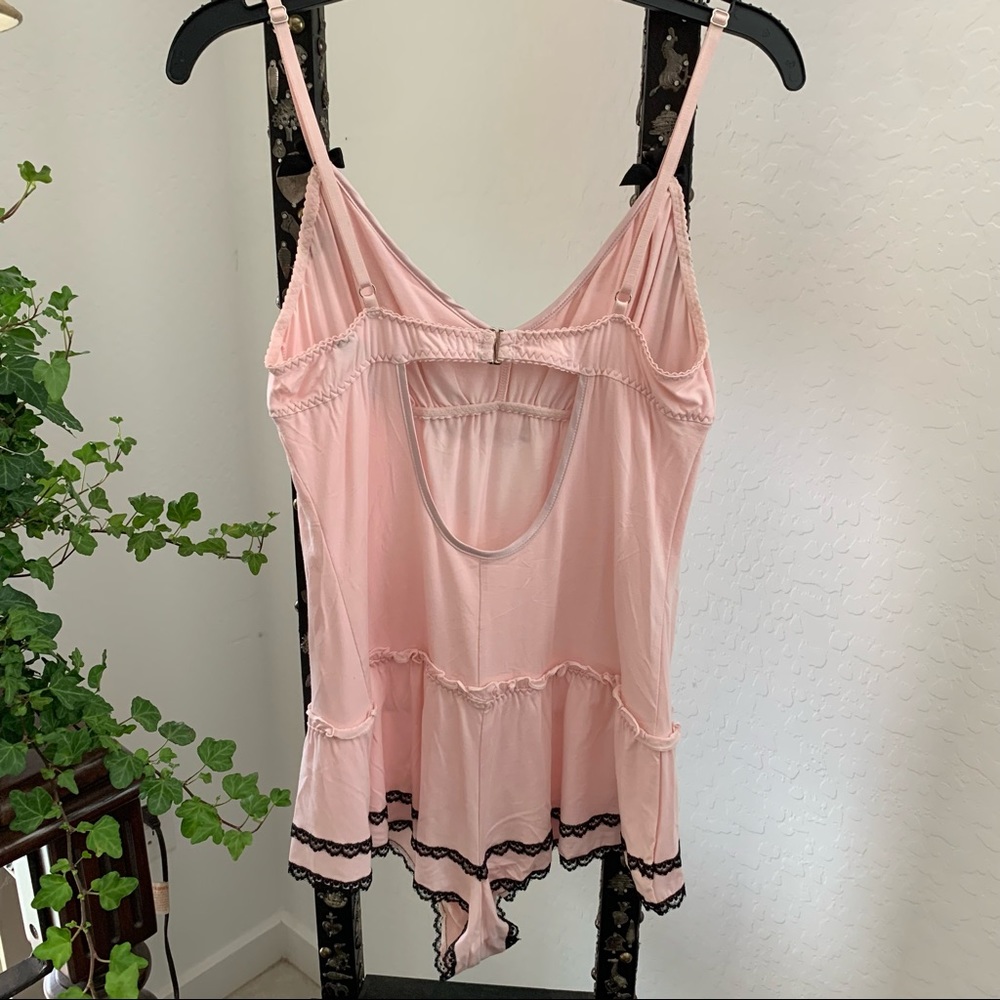 Victoria's Secret Pink Ruffle Lace Trim Camisole & Shorts Set - Picture 6 of 8